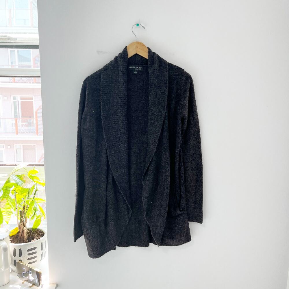 Barefoot Dreams Gray CozyChic Lite Open Cardigan Size Medium